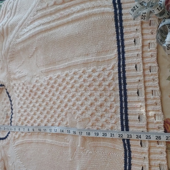 Pilcro by Anthropology Cable-Knit Women's Sweater in Cream size Medium - Picture 11 of 16